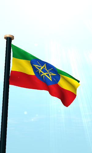 Ethiopia Flag 3D Wallpaper Screenshot 1