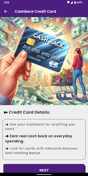 QuickCash : Credit Card Mentor Screenshot 1