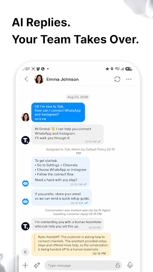 Tolk - Customer Service Screenshot 1