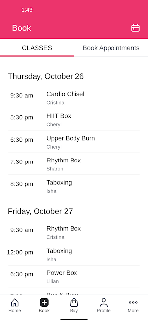 Hers Kickboxing Fitness Screenshot 1
