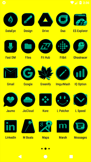 Black and Teal Icon Pack Screenshot 2