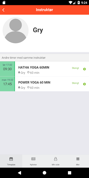 Puls Gruppetimer Screenshot 2