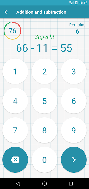 Addition and subtraction Screenshot 1