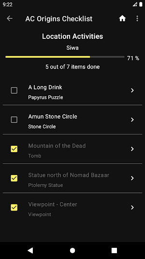 Checklist, Tracker and Guide - AC Origins Screenshot 3