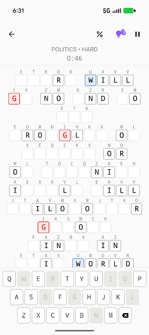 Cryptogram - Word Puzzle Game Screenshot 2
