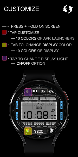 Inspire13 - Digital Watch Face Screenshot 3