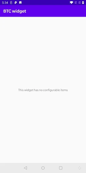 Widget showing Bitcoin BTC val Screenshot 1