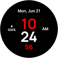 Black Minimal Watch Face