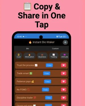 Instant Bio Maker Screenshot 3
