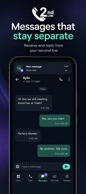 Second Phone Number : 2nd Line Screenshot 2