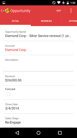 Oracle CRM On Demand Mobile Screenshot 2