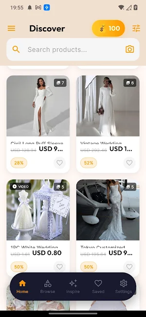 Wedding dress shopping online Screenshot 0