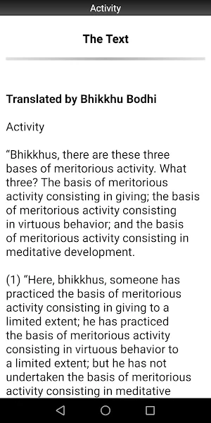 Activity Sutta - Buddhism Screenshot 1