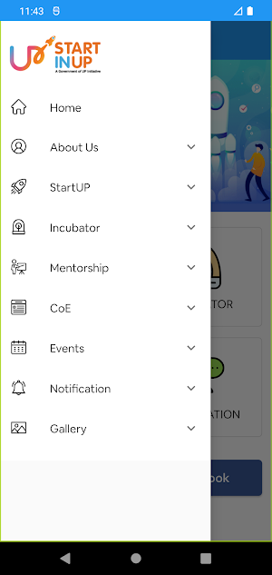 StartInUP Mobile Application Screenshot 2