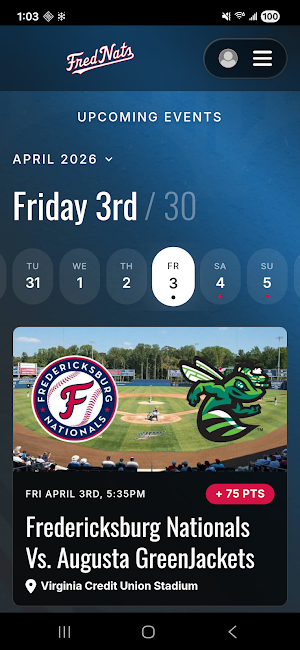 FredNats Rewards App Screenshot 2