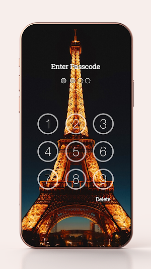 Eiffel Tower Pin Lock Screen Screenshot 3