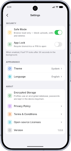 FluxFTP : SFTP & FTP Client Screenshot 3