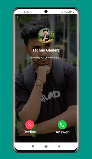 Techno Gamerz Fake Call Video Screenshot 3