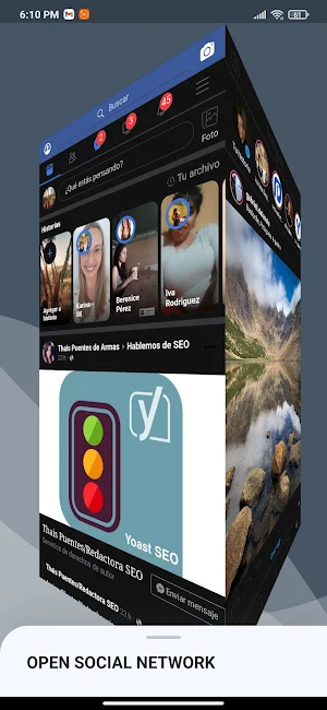 Social Networks All in One - 3D Media Cube Screenshot 2