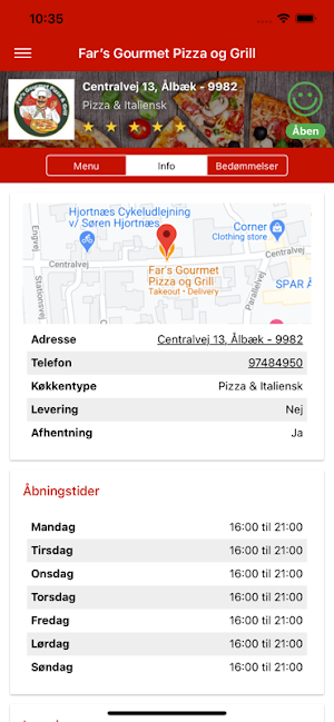 Fars Gourmet Pizza og Grill Screenshot 0