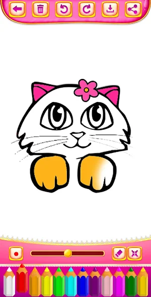 Kitty Coloring Book & Drawing Game Screenshot 2