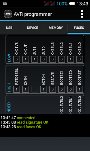 AVR programmer Screenshot 2