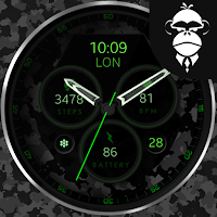Dream 34 camo analog watchface