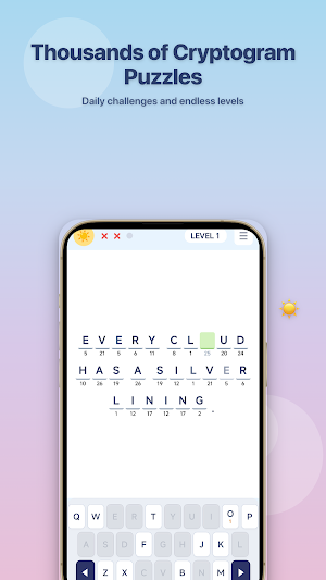 Cryptogram Puzzle: Word Decode Screenshot 3
