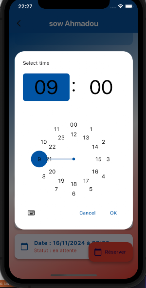service reservation Screenshot 2