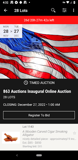 863auctions Screenshot 1