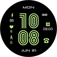 Digital Basic 1 12/24H Wear OS