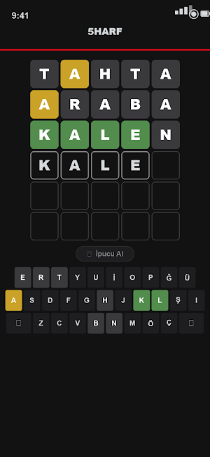 5Harf - Türkçe Kelime Bulmaca Screenshot 1