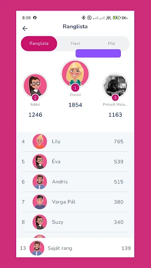 Napi kvízek Screenshot 1