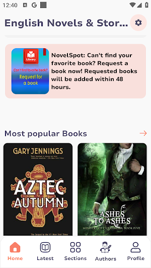 English Novels & Stories Hub Screenshot 1