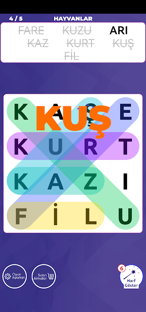 Sözcük Arama Oyunu, Kelime Bul Screenshot 1