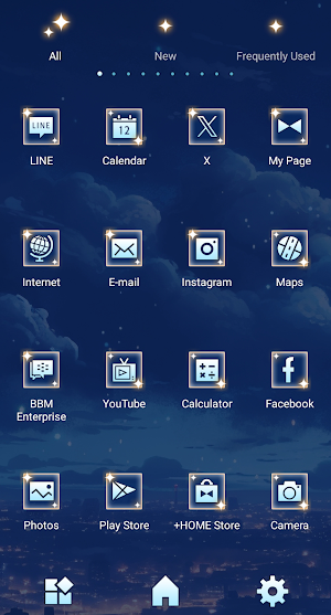 Fantasy Night Sky Theme +HOME Screenshot 2