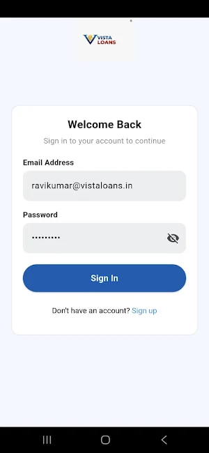 Vista Loans CRM Screenshot 1