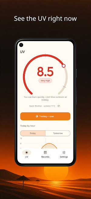 UV Index & Sun Timer - Solvora Screenshot 0