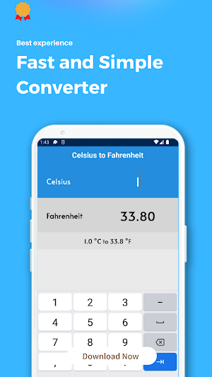Celsius to Fahrenheit Convert Screenshot 0
