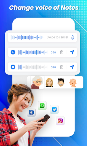 Voice changer for WhatsApp Screenshot 1