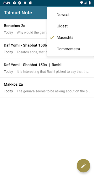 Talmud Note Screenshot 0