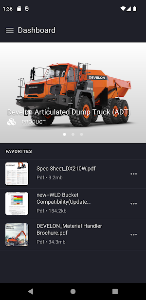 DEVELON Dealer Sales Portal Screenshot 2