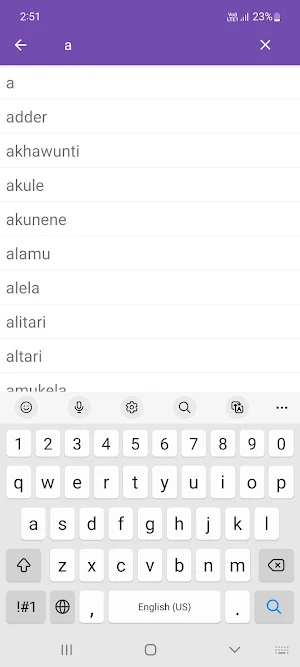 Xitsonga To English Dictionary Screenshot 1