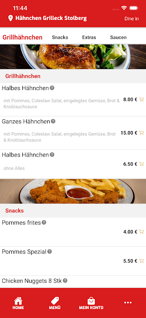 Hähnchen Grilleck Stolberg Screenshot 2