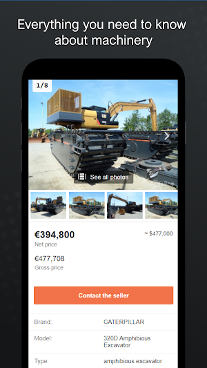 Machineryline: construction equipment for sale Screenshot 2