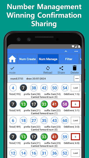MEGA-SENA Number Generator Screenshot 2