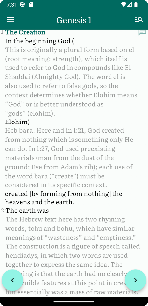Amplified Bible & Commentary Screenshot 0