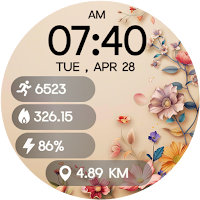 Floral Pastel DigitalWatchFace