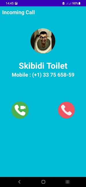 Skibidi Toilet Video Call Fake Screenshot 2