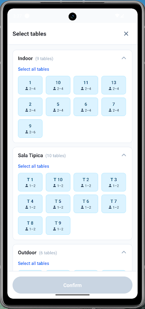 Tableo Manager App Screenshot 2